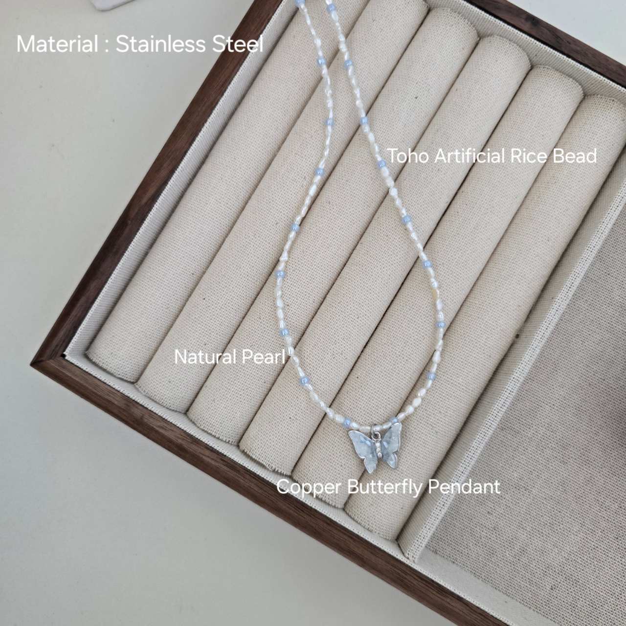 N27 Blue Butterfly Dream Necklace