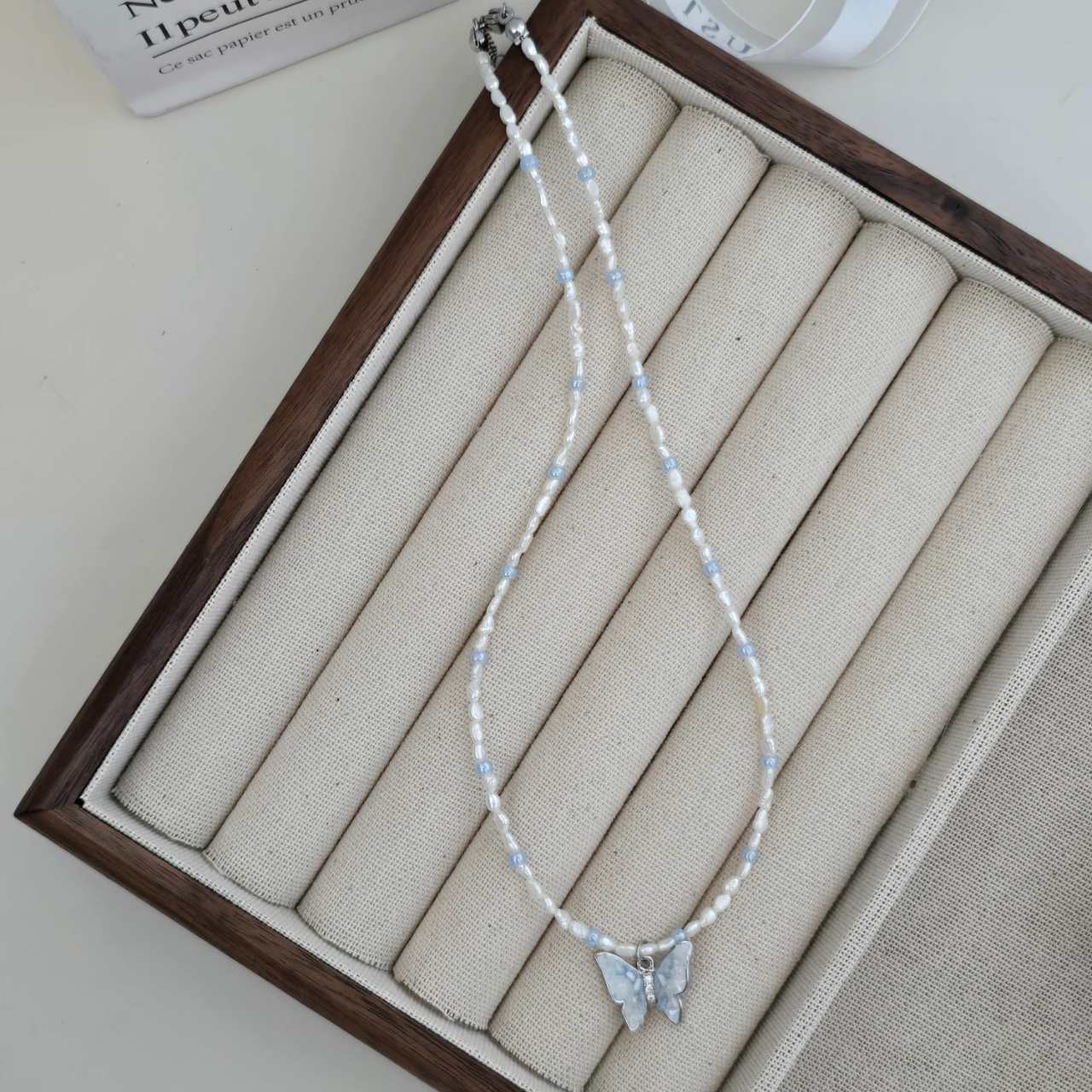 N27 Blue Butterfly Dream Necklace
