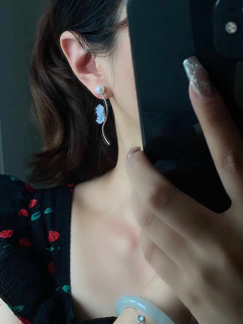E27 Dreamy Blue Flutter Earrings