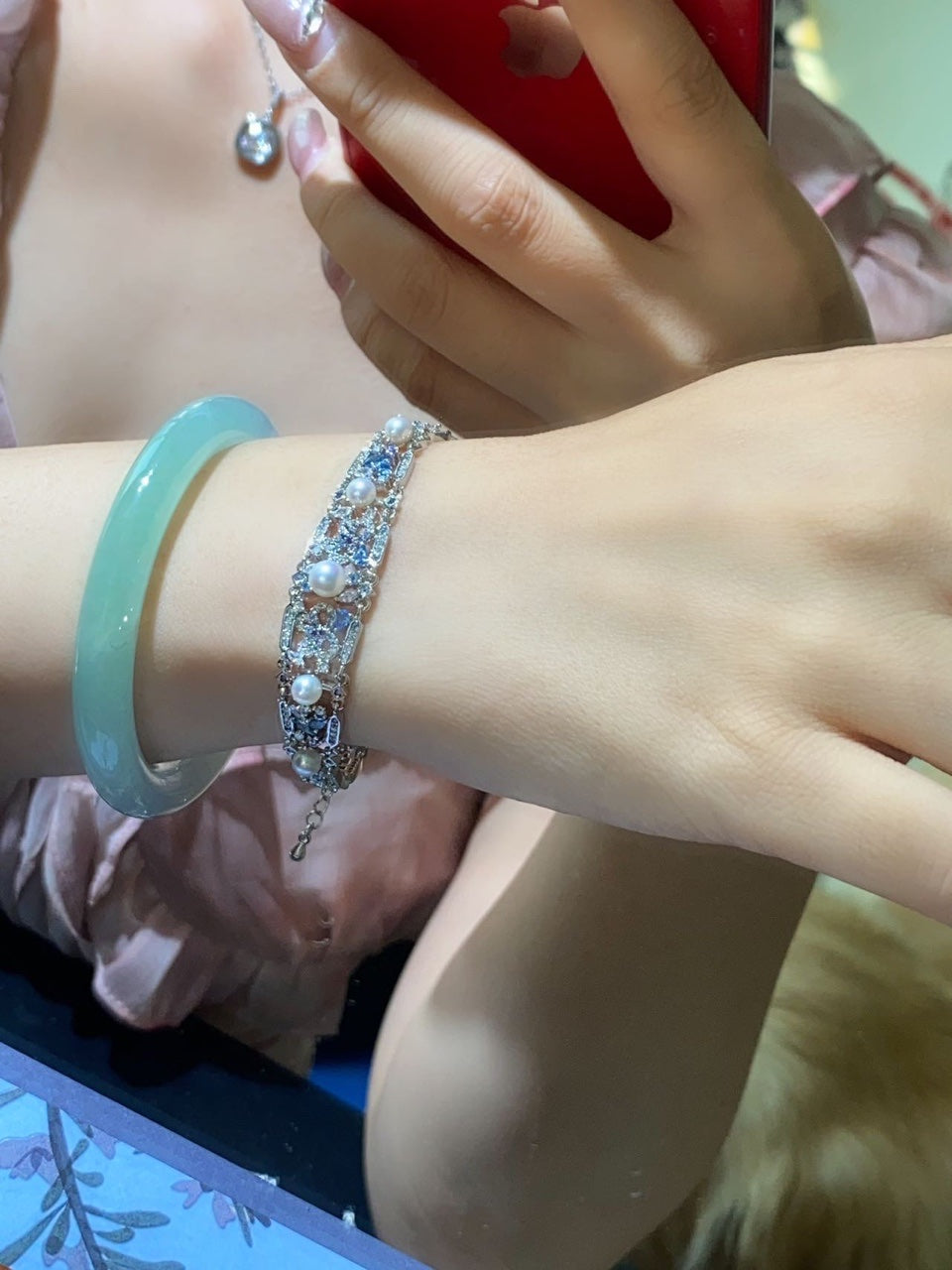 B56 Ocean Hues Pearl Bracelet