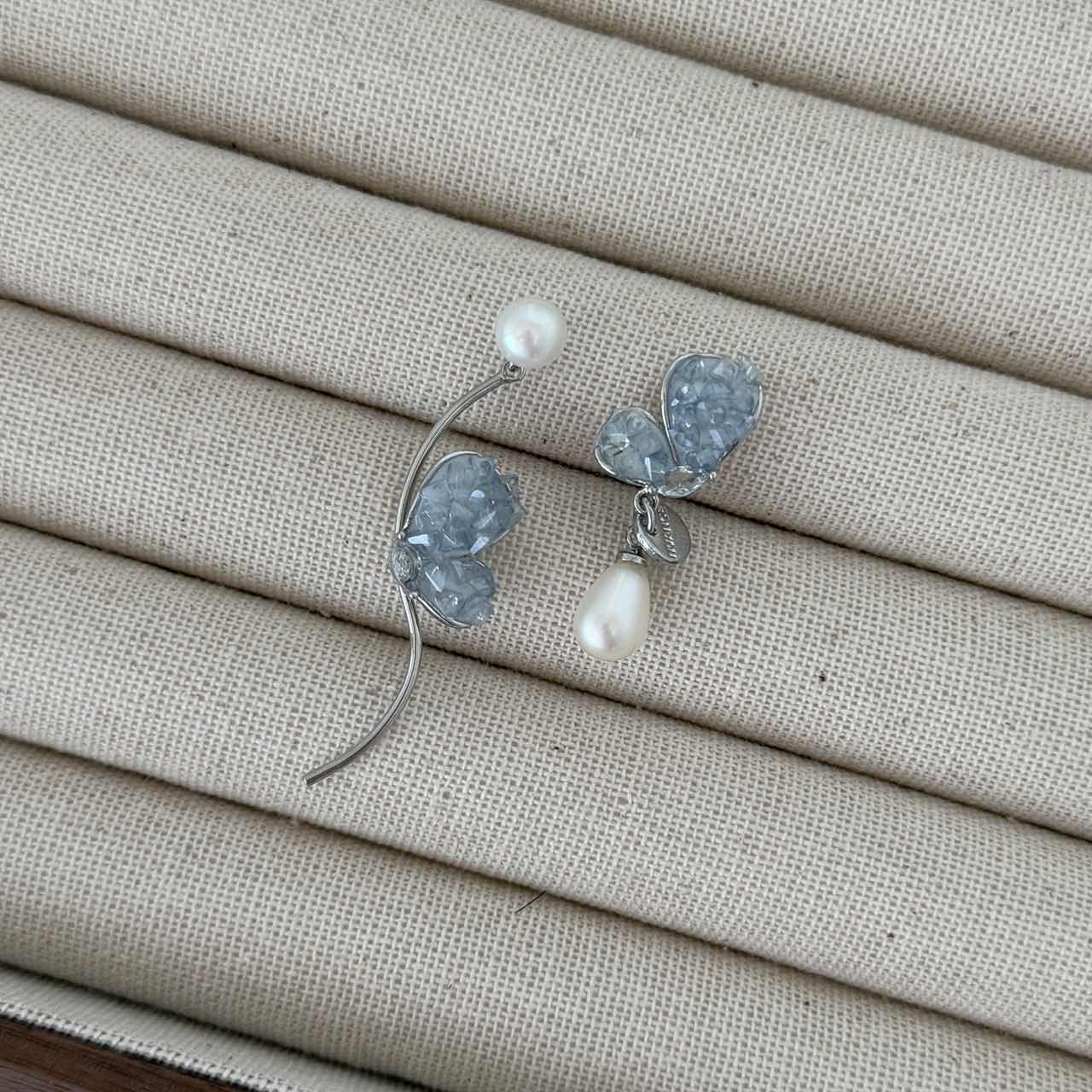 E27 Dreamy Blue Flutter Earrings
