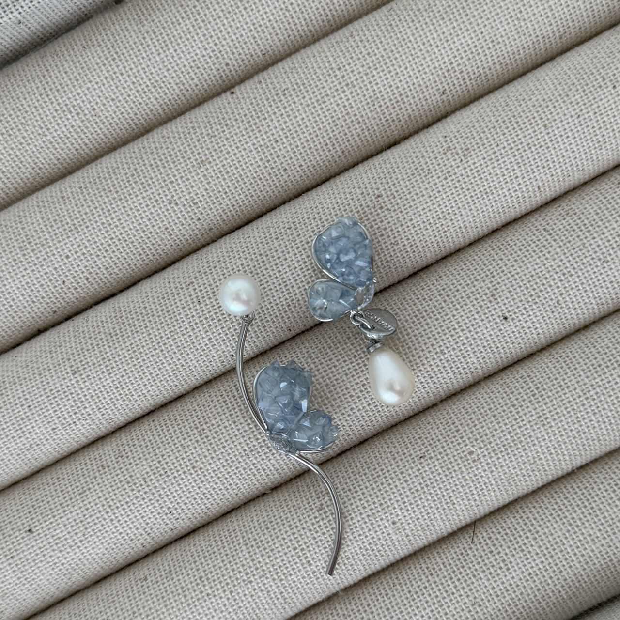 E27 Dreamy Blue Flutter Earrings