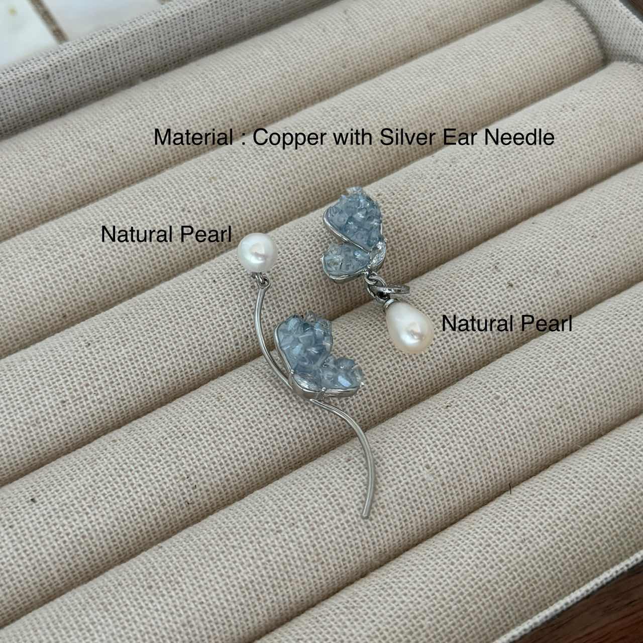 E27 Dreamy Blue Flutter Earrings