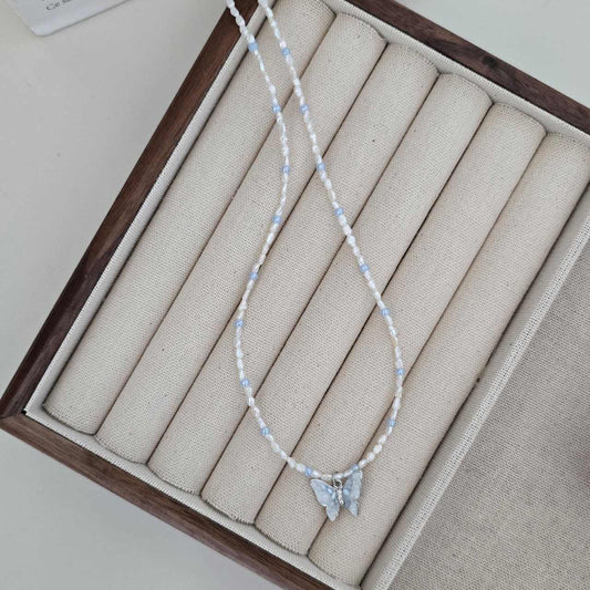 N27 Blue Butterfly Dream Necklace