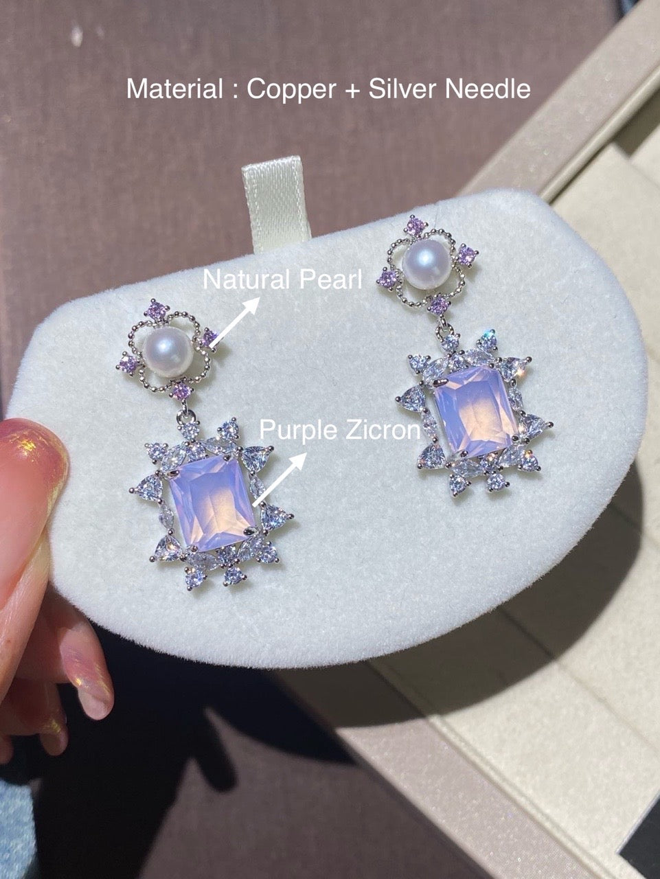 E15 Sparkling Elegance Pearl Earrings